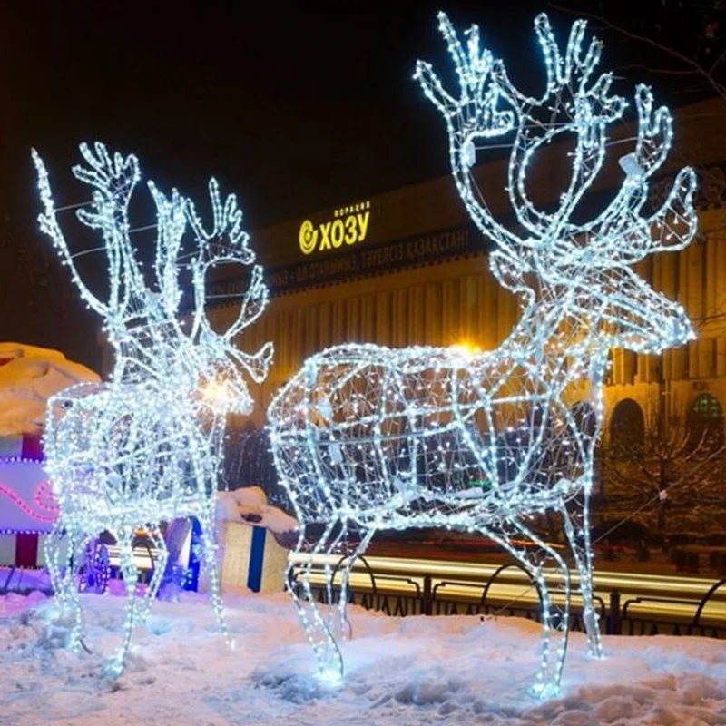 Custom. Custom Outdoor Decoration Street Modeling Reindeer 3D LED Motif Lights