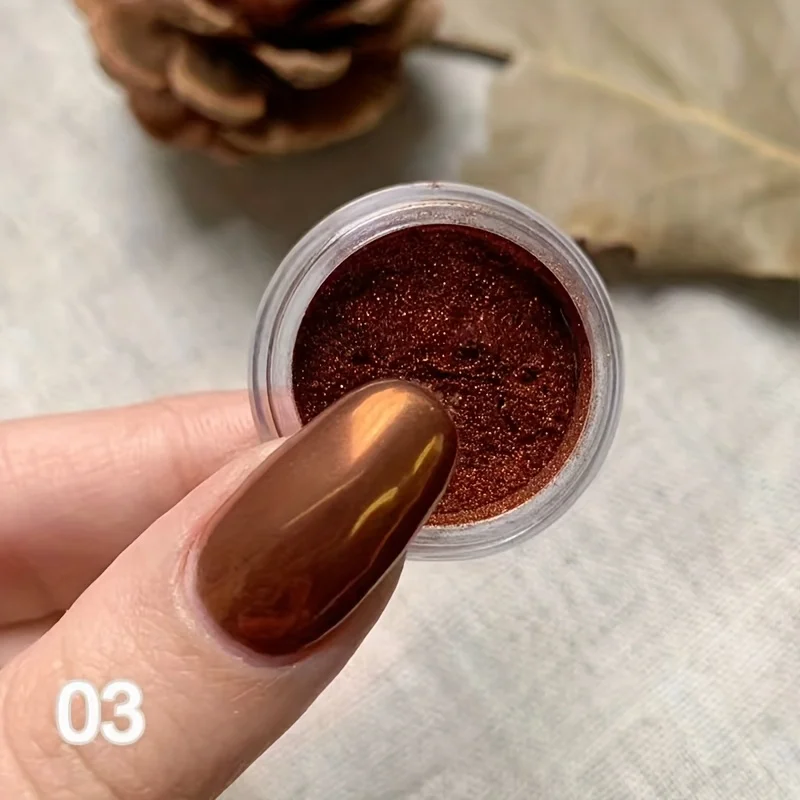 مرآة سحرية ملونة من Polvo para uñas، polvo de uñas de titanio souper brante، inodoro، polvo fina، Adeado para princi #5