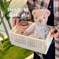 6Color Foldable Storage Baskets Student Desktop Holder Tape Stationery Cosmetic Storage Box Home Office Organizer Container - Image 4