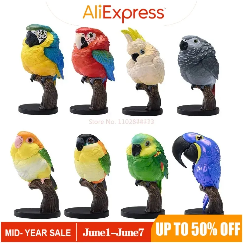 Animal L Augh And Grow Fat Series No.18 Parrot Model Psittaciformes Animal Gk Decora Collection Birthday Toy Gift