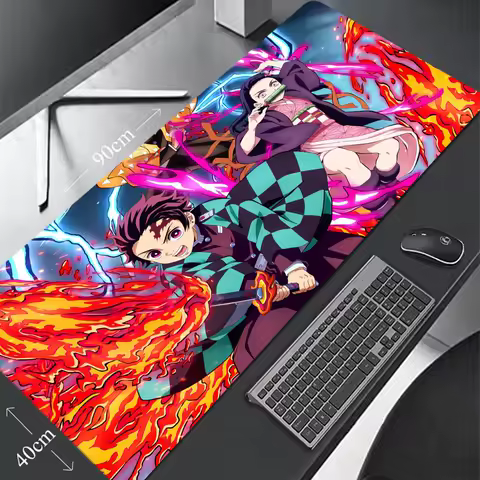 Demon Slayer Mouse Pad Large Office Rug Mousepad Xxl Desk Gadgets Computer Desk Mat Offices Accessories Gaming Mats Extended