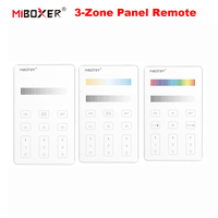Miboxer 3-Zone Panel Remote 2.4G Touch Wireless LED Controller U1 U2 U3 For Single Color RGB CCT RGBW LED Strip Light