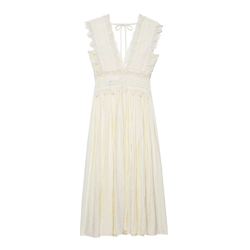 Abito da donna con reggicalze in pizzo con temperamento di nuova moda europea e americana