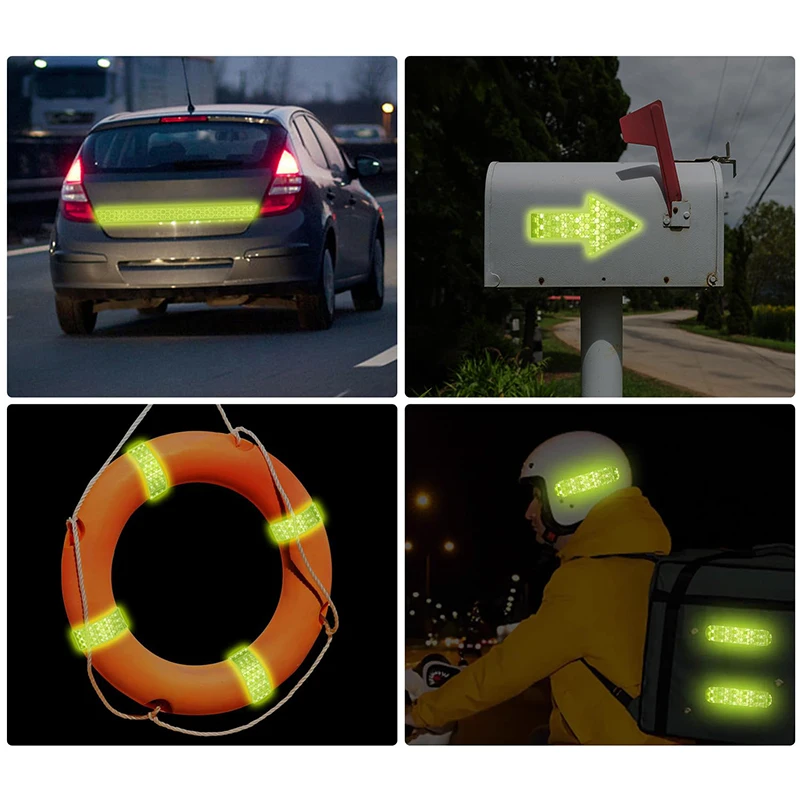 Nastro di avvertimento riflettente Roadstar, adesivo autoadesivo per auto brillante, giallo fluorescente, visibilità di sicurezza, larghezza 50 mm