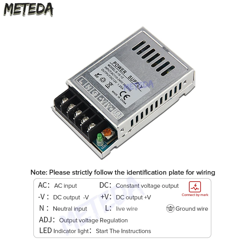 Mini Size Switching Power Supply 15W 12V 1.25A smps AC110V-220V to DC12v 24v converter Lighting Transformer LED Driver Adapter