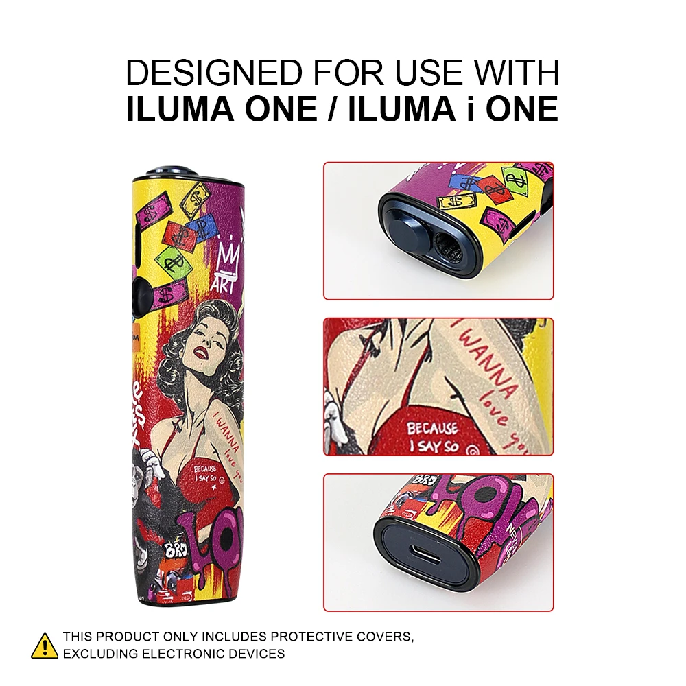 La funda protectora de cuero PU es adecuada para ILUMA ONE y es un accesorio protector de estilo artístico para cigarrillos electrónicos.