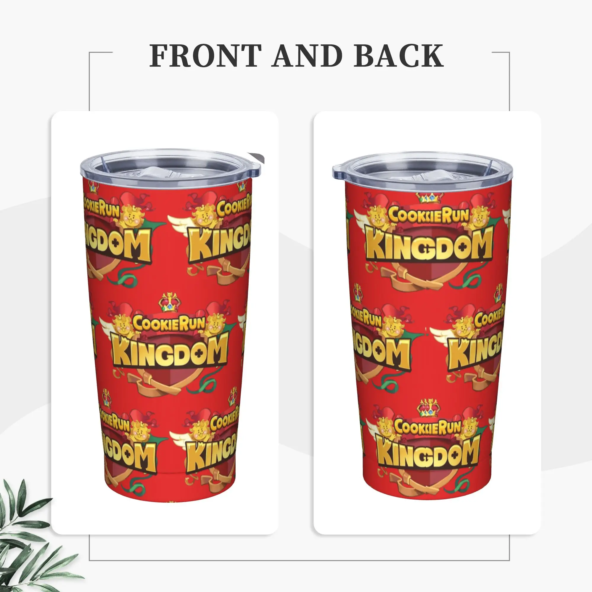 cookie run kingdom Insulated Tumbler with Lid  Vacuum Thermal Mug Outdoor Portable  Bottle Cups, 20oz