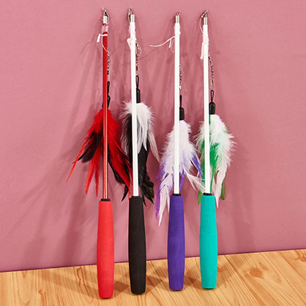 

1pcs Creative Stick Retract Fishing Rod Durable Pet Supplies Funny Cat Teasing Stick Gift For Cat Lovers