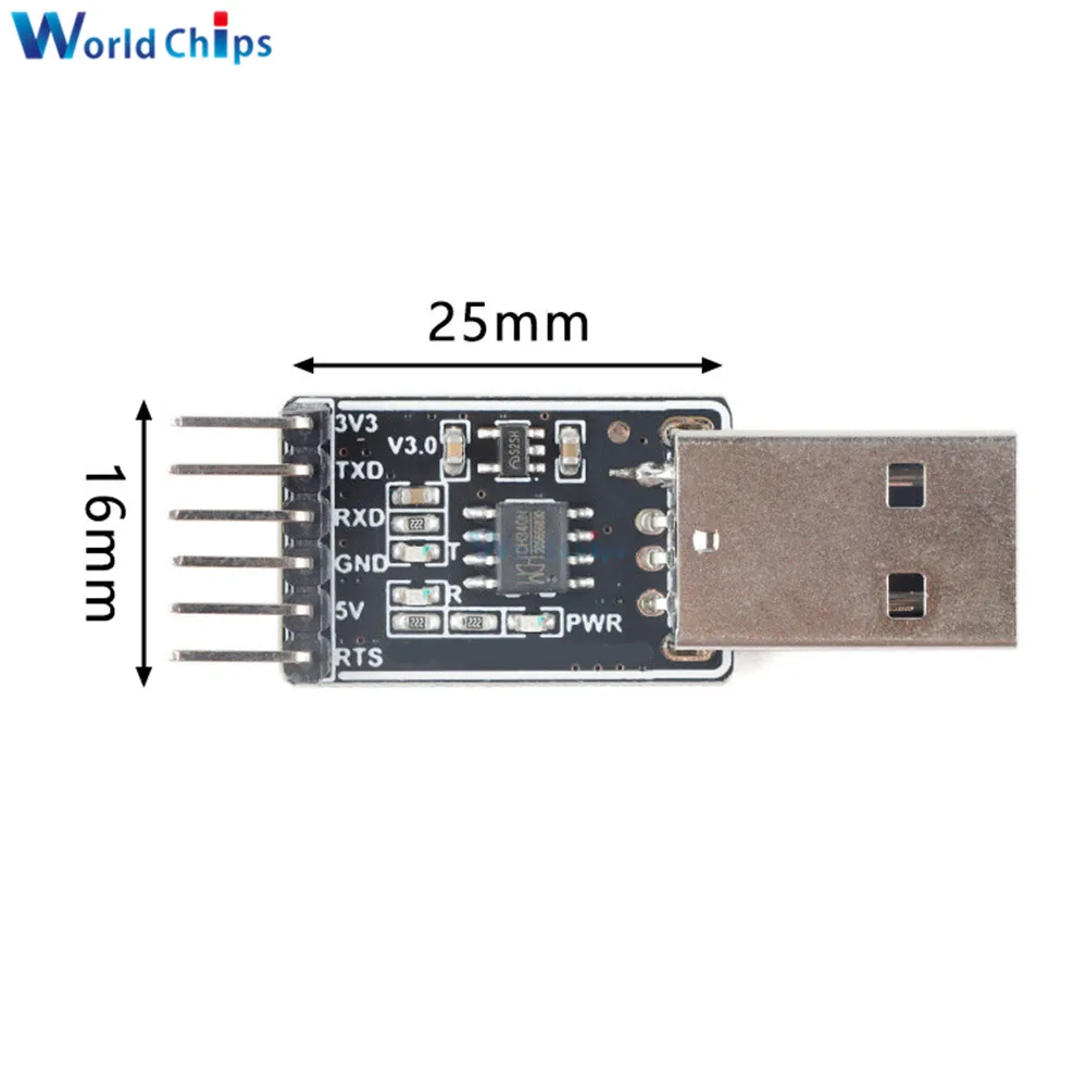 CH340 Geïntegreerde Module CH340N Usb Naar Ttl Seriële Poort Module 5V Naar 3.3V Converter Adapter Debuggen Downloaden Voor microcontroller