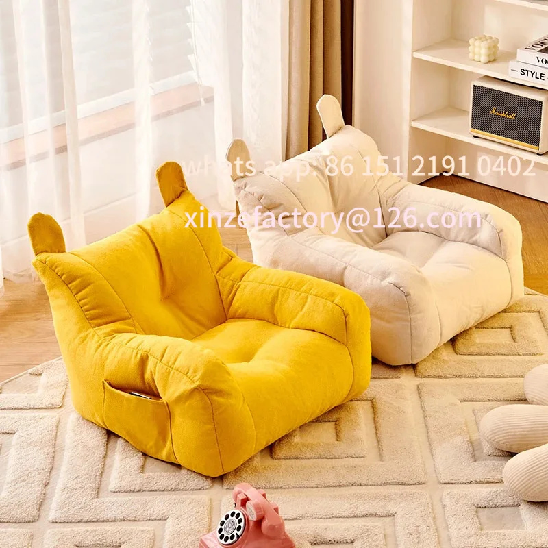 

Customizable skandynawski, prosty fotel do salonu z miękkim, wygodnym oparciem, pojedynczy fotel, uroczy puf, małe