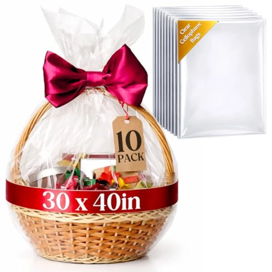 

Large s for Gift Baskets Gift Wrap for Gift Baskets, Floristry, Party Favors and Food Packaging
