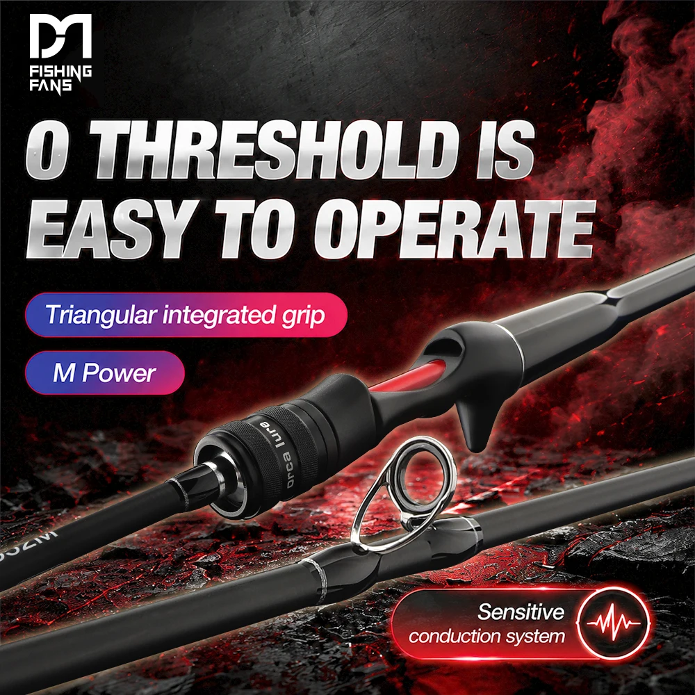 FISHINGFANS ORCA 7' 8' Spinning Casting Medium Power Tapered handle 5-20g 6-12LB Lure Sea Bass Pike Zander Fishing Rod