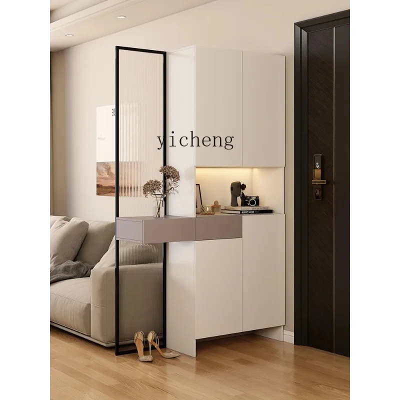 Modern Simple Screen Partition Entrance Cabinet Living Room Entrance Shoe Cabinet Integrated Entry Facing The FoyerD18