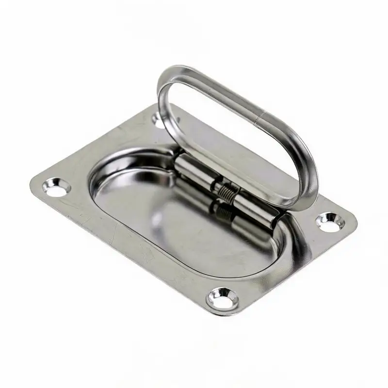 Marine Vehicle Stainless Steel Floor Lock Floor Pull Ring Spring Floor Buckle Deck Cover Buckle Cabin Cover Handle
