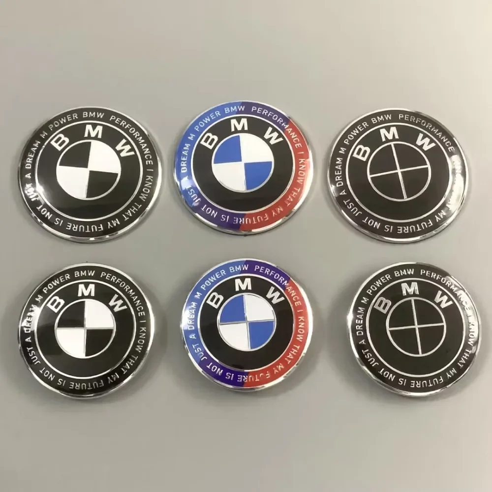 Emblema de capó delantero para BMW Race Track, insignia trasera, logotipo blanco y negro, 82mm, 74mm