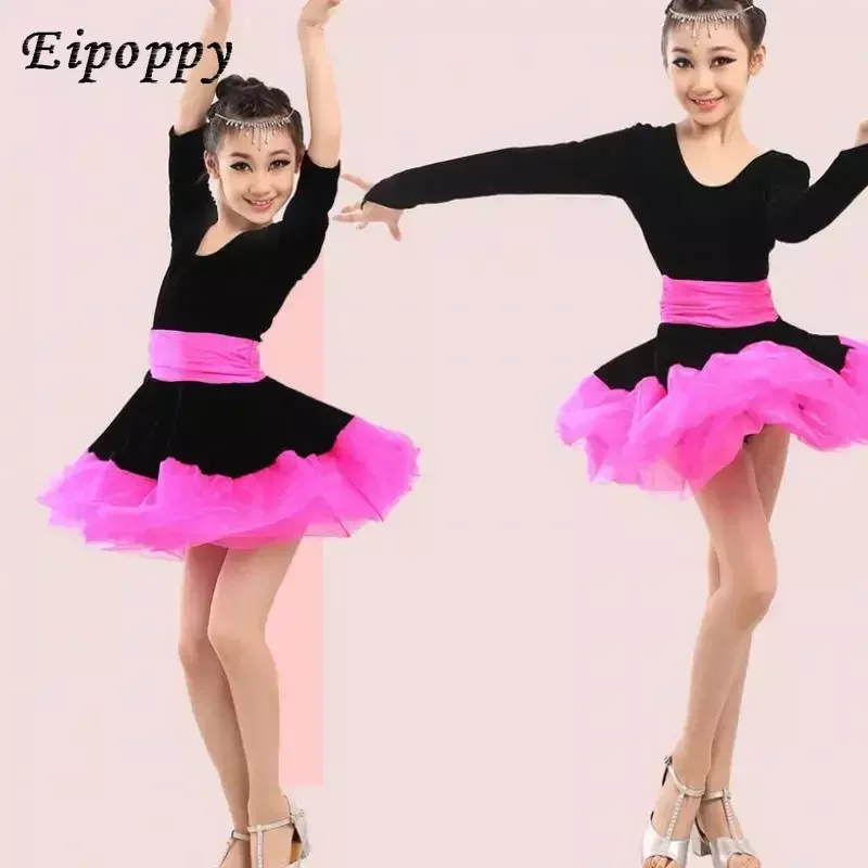 Sukienka taneczna dla dzieci sukienka do tańca towarzyskiego dzieci Salsa Rumba Cha Cha Tango ubranie sceniczna