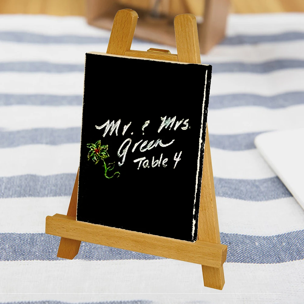 Mini caballete de exhibición de trípode de madera, soporte de mesa duradero, soporte de artista para pintura, obra de arte de fotos, caballete de madera