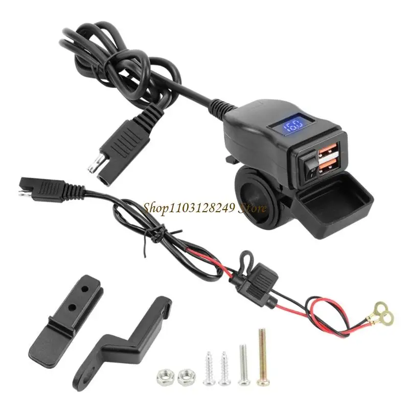 N5KD Quick Enabled Motorcycle USB Chargers with Digital Electric Display 625Mm