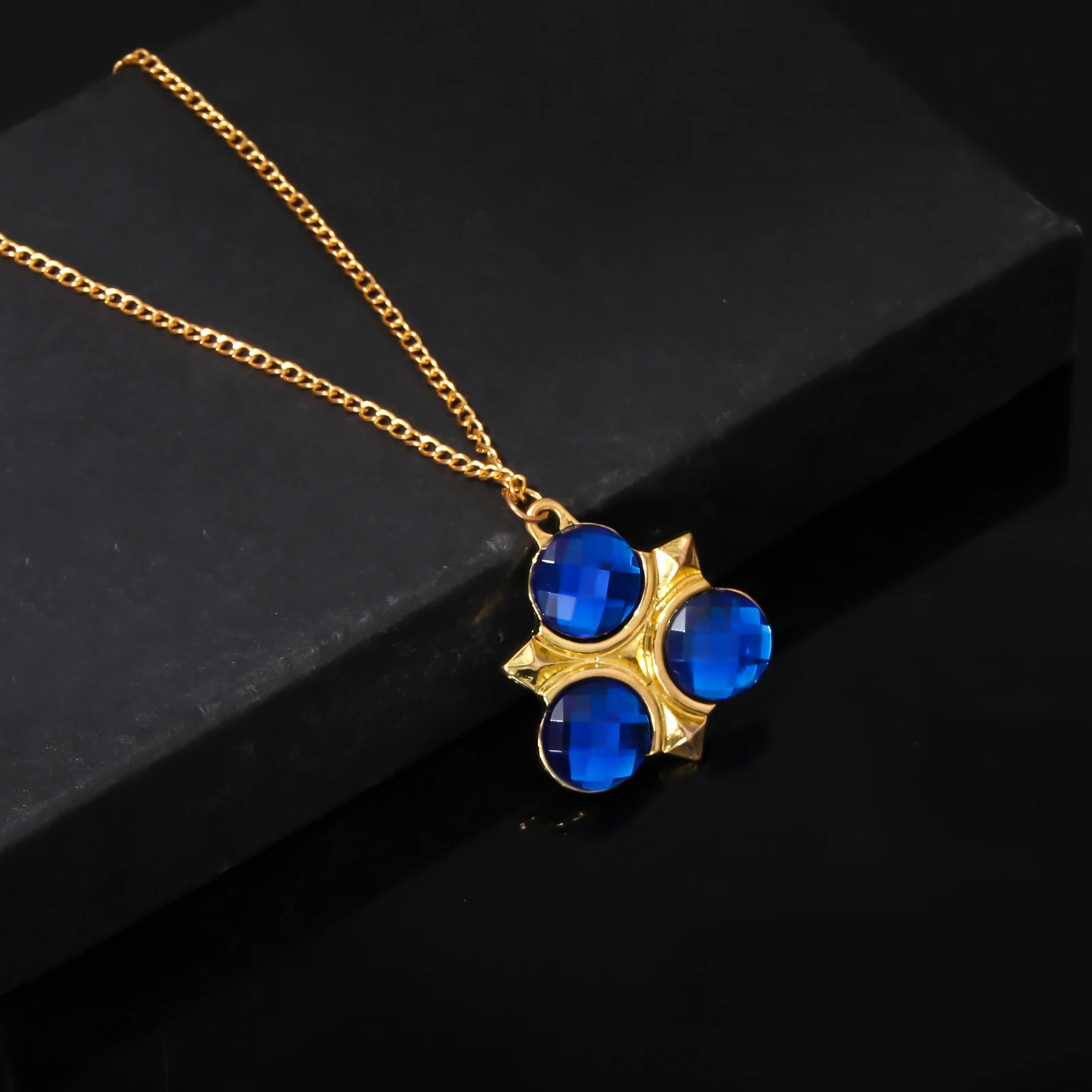 Anime The Legend Of Zelda Necklace Breath Of The Wild Sapphire Cartoon Pendant Gifts And Jewelry Accessories For Fans And Friend