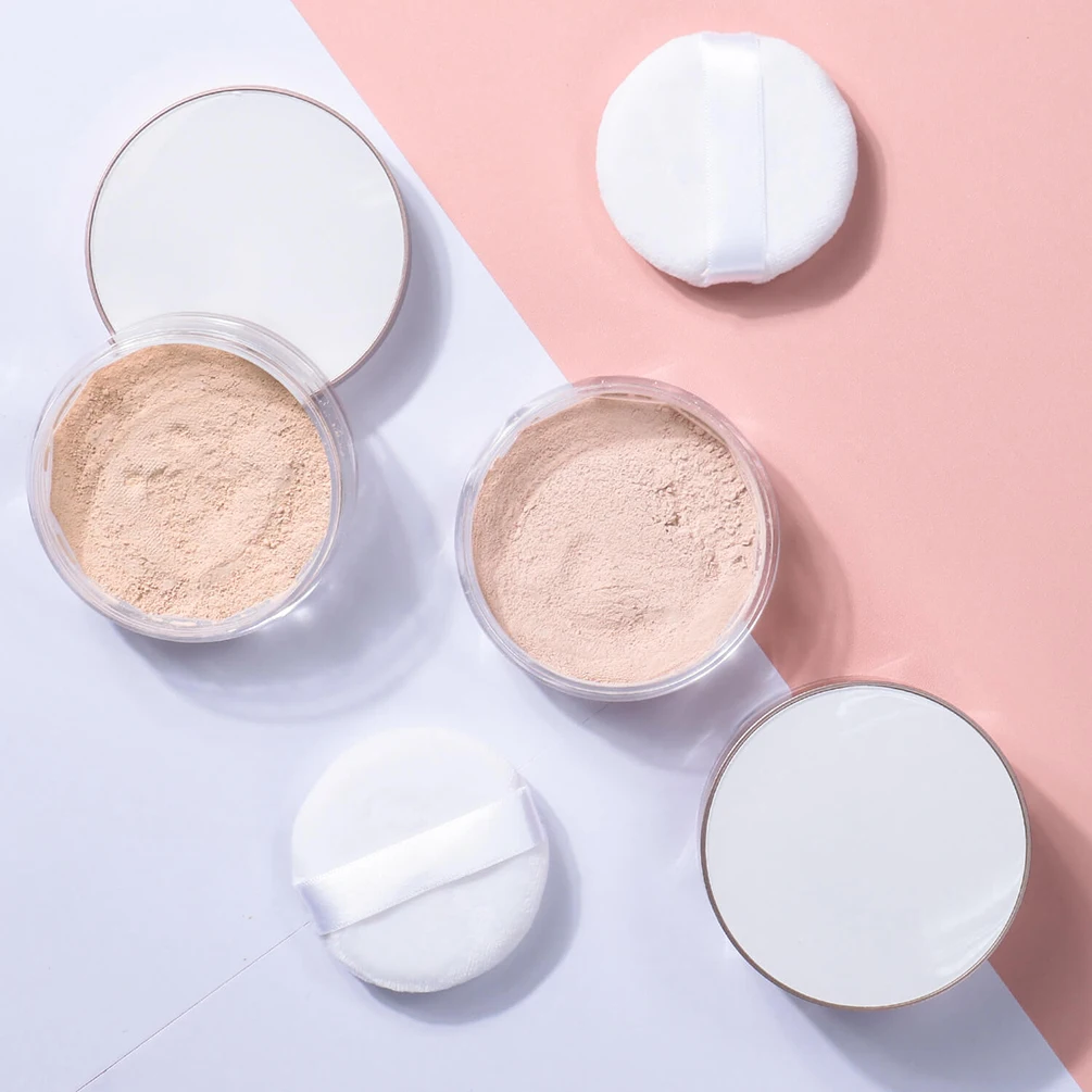 Polvo suelto de 20g con soplo, etiqueta privada, Control de aceite vegano, mate, logotipo personalizado de larga duración, maquillaje iluminador resistente al agua, venta al por mayor