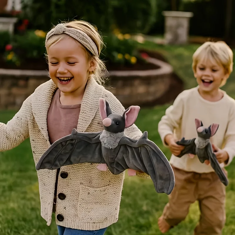 Новая забавная плюшевая игрушка с летучей мышью 25/22 см, игровая анимация, окружающий высококачественный детский подарок на день рождения, подарок на день всех святых