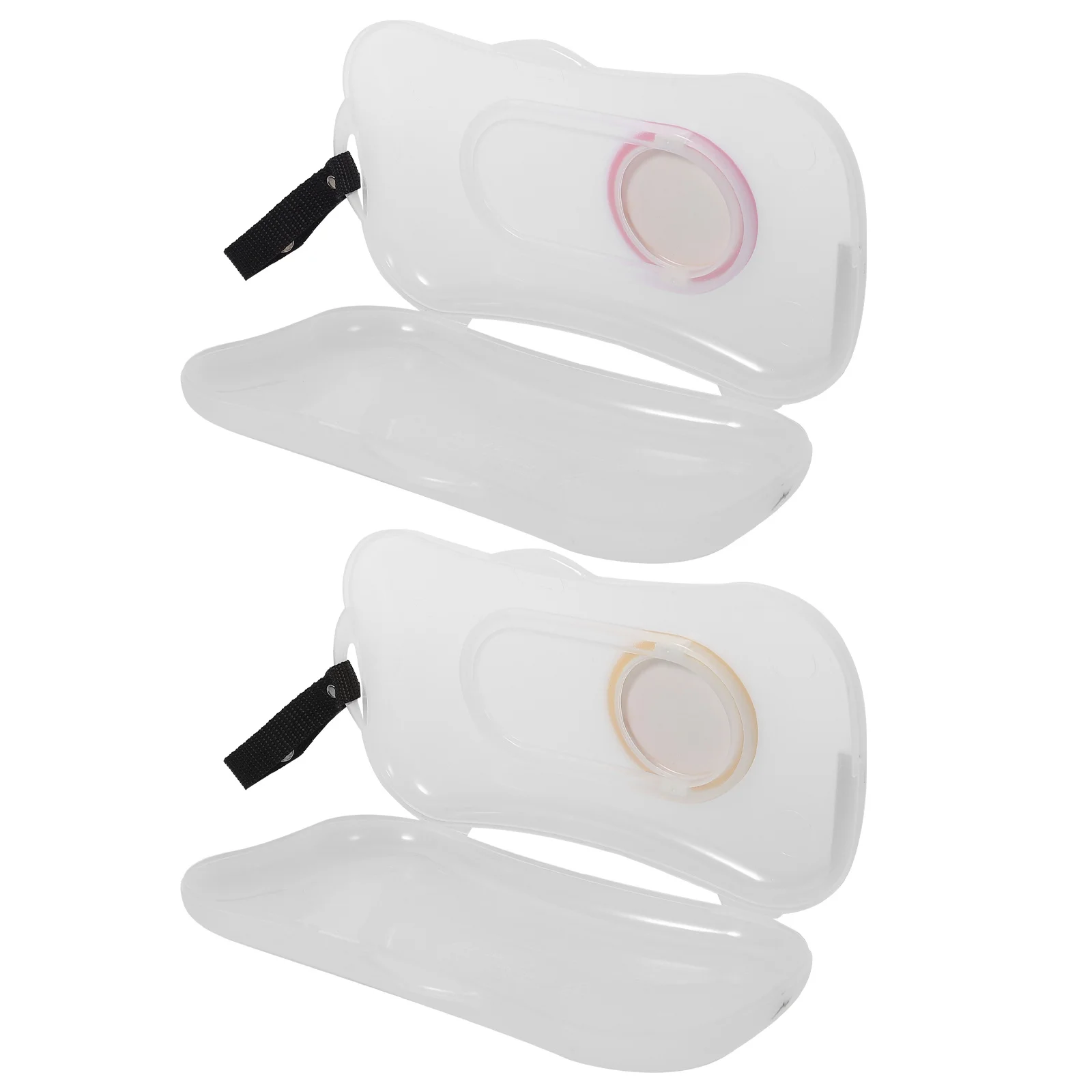 2 pezzi Scatole per fazzoletti bagnati Custodie portatili per salviette per bambini per passeggino Culla Borse per pannolini da viaggio Uso esterno Materiale Pp Silicone