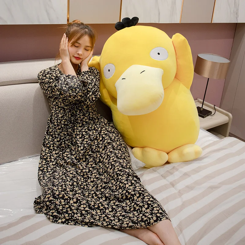 25-80cm Big Size Pokemon Psyduck Pillow Yellow Duck Psyduck Plush Toy Kawaii Anime Psyduck Stuffed Doll Kids Birthday Gifts