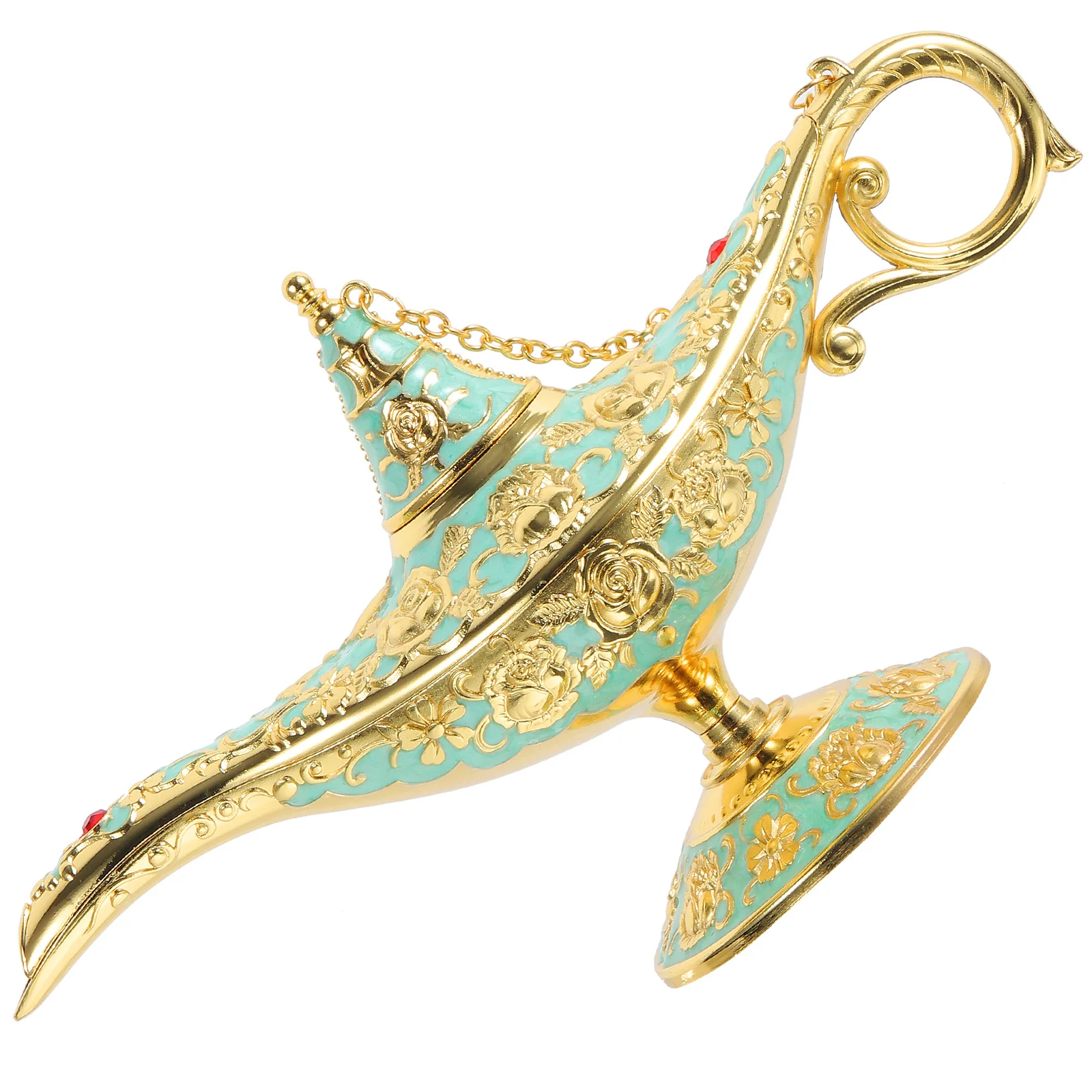

Aladding Lamp Decor Vintage Carved Craft Elegant Party Table Desktop Decoration Metal Ornament Decors Light Decoration