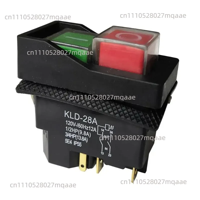 KLD-28A Waterproof Electromagnetic Pushbutton Switch 120V 220V 4Pins 5 Pin Electric Cutter Push Button Switches for Slicer