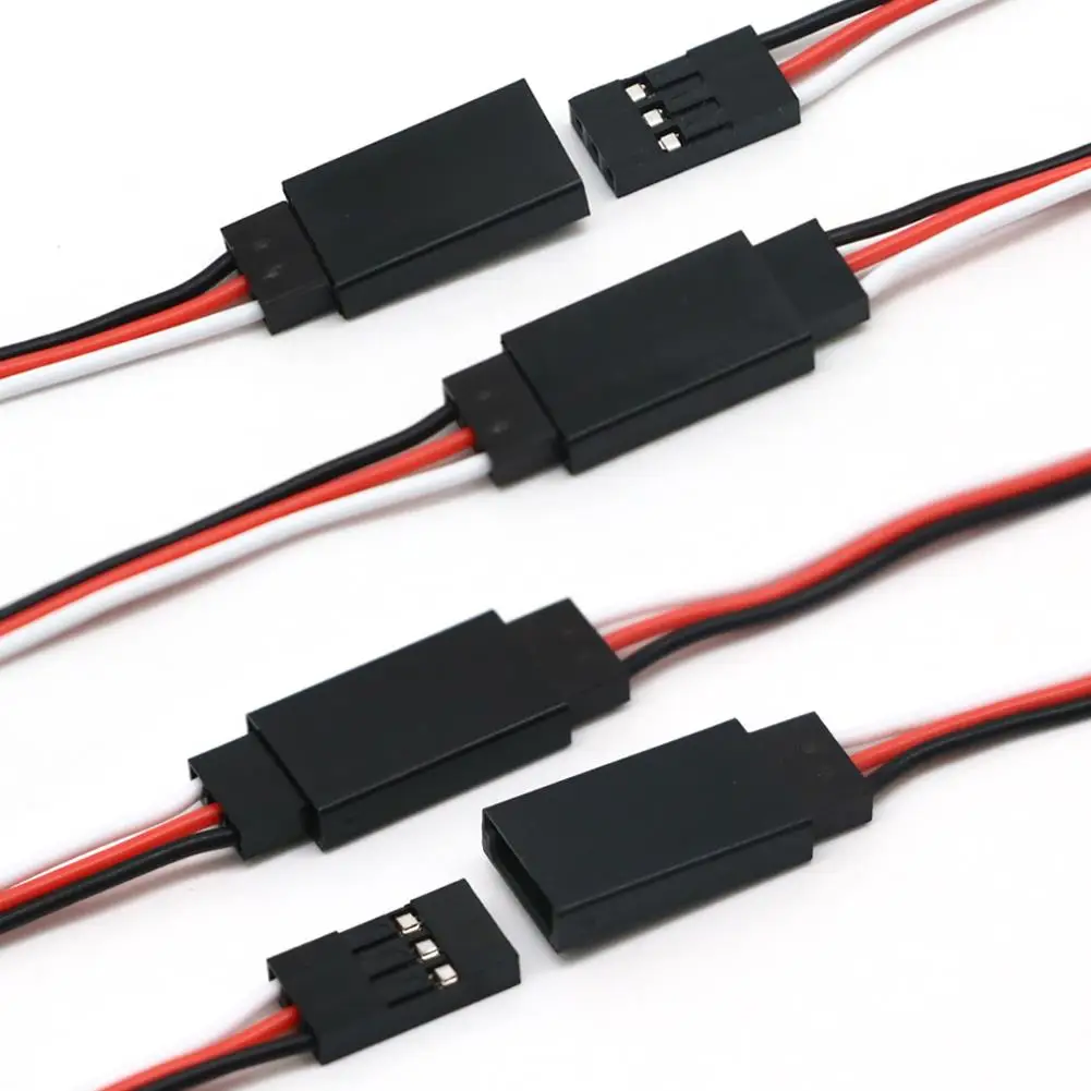 10pcs/lot 10cm 15CM 30CM 50CM 100CM RC Servo Extension Cord Cable Wire Lead Female To Male For JR Futaba Wholesale