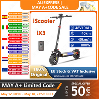 iScooter iX3 EScooters 800W Motor 48V10Ah Battery Smart APP Link Electric Scooter Adults 10inch Tubeless Off-Road Tire E-Scooter