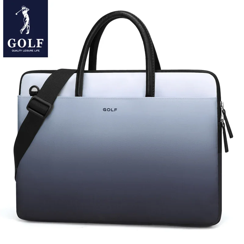 GOLF New Computer Bag Women and Men's 14 inch Laptop Gradient Handheld Large Capacity One Shoulder Crossbody Tote Bag Trendy