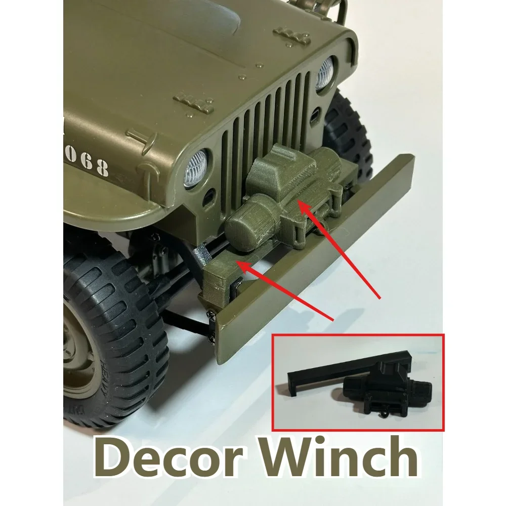 Simulation Decor Winch Hobby Accessory custom size RC Upgrade Part for JJRC C8815 1/10 Vintage Boxy Off Road Crawler RC Model