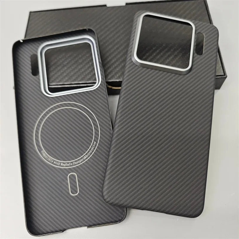 

Genuine Real Magnetic Carbon Fiber Case For Xiaomi 15S Pro Magsafe Cover Shockproof Fiber Mobile Phone Accessories Shell