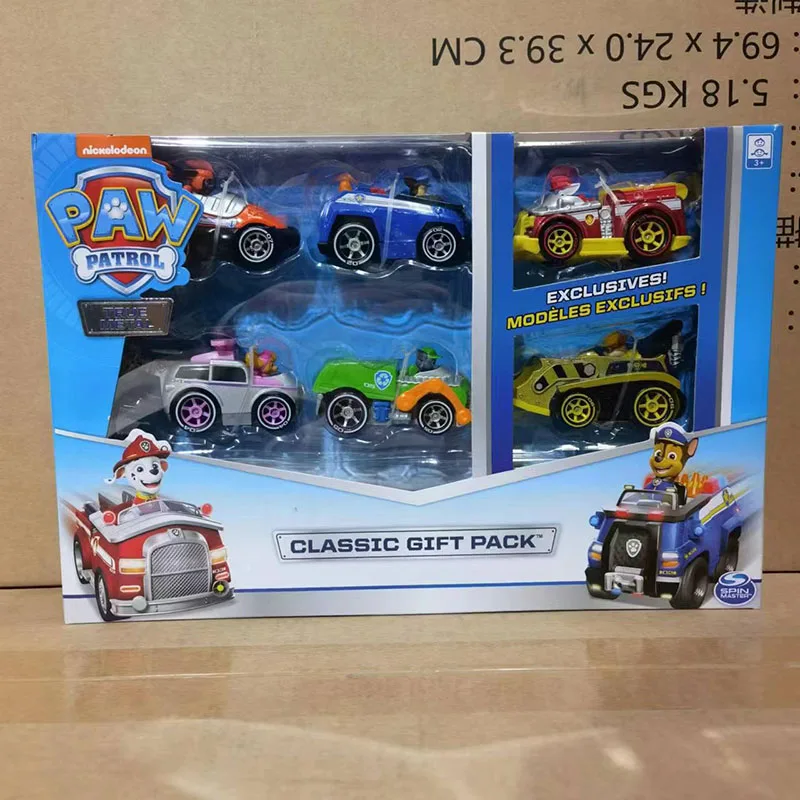 

100% Genuine Paw Patrol Ryder Chase True Metal Classic Gift 6pcs Collectible Die-Cast Vehicles Set 1:55 Scale Kids Xmas Gift