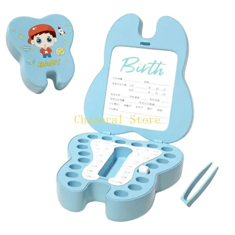 E7CE Baby Tooth Collection Case for Families with Separate Position Compartments