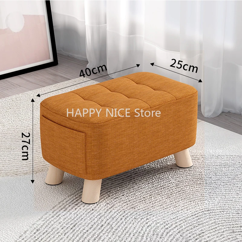 Step Dressers Stool Ottoman Chair Nordic Nightstands Foot Rest Stool Shoe Bench Wooden Muebles Garden Furniture Sets LQ10XP