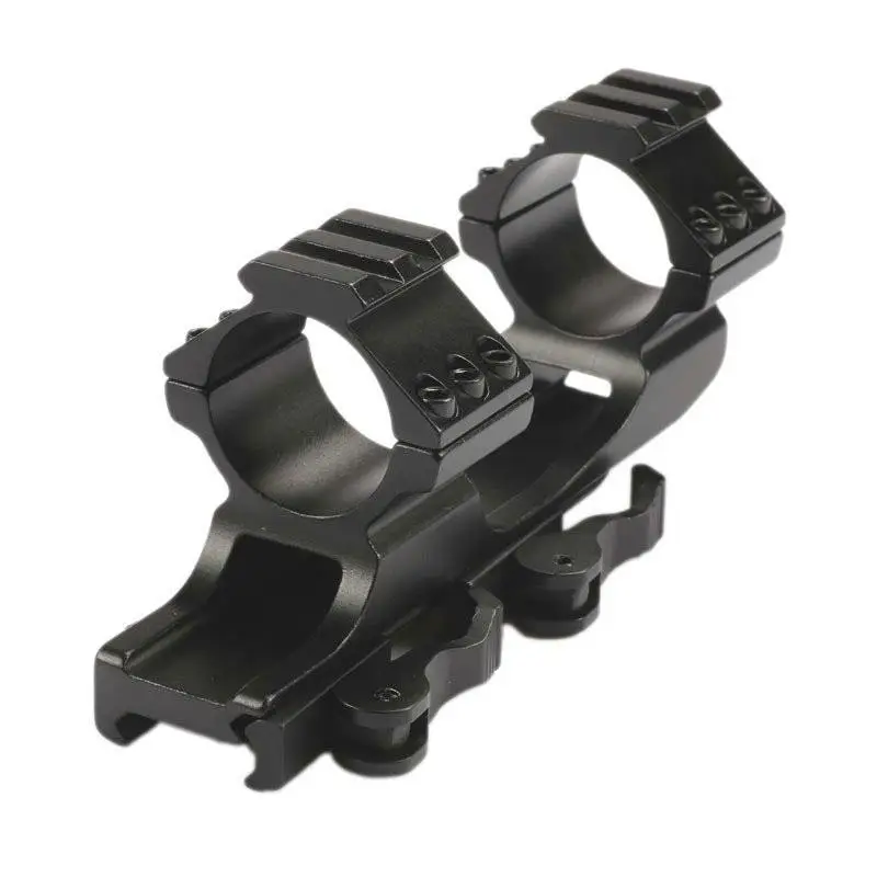 Metal HeavyDuty Dual 25.4mm / 30mm Quick CantiWeaver Scope Mount QD Hunting Holder For AR15 M4 M16 20mm Picatinny Weaver Rail