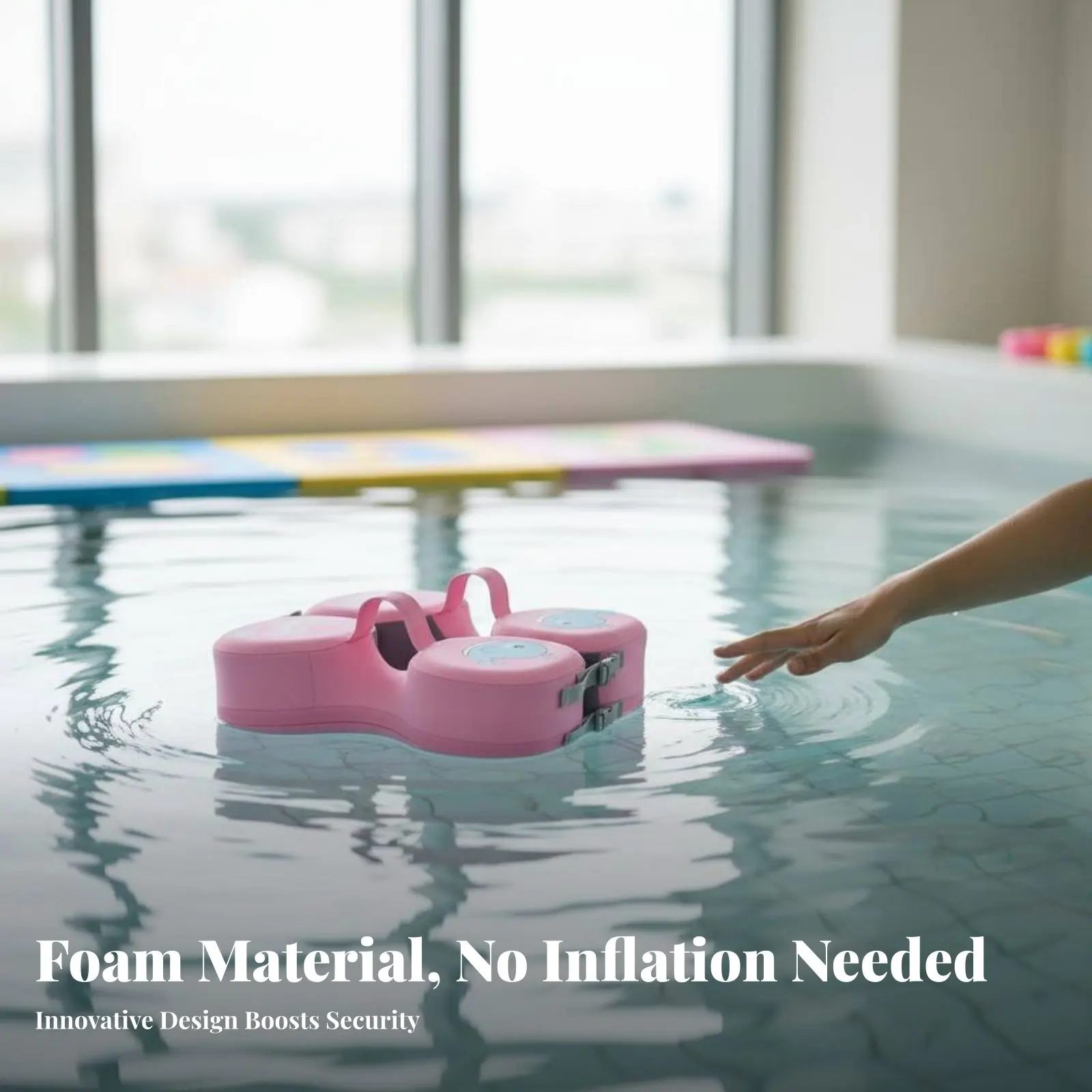 

Детский плавательный круг, ненадувной, из пеноматериала, для плавания под подмышками, эргономичной формы листа, с мультяшным китом