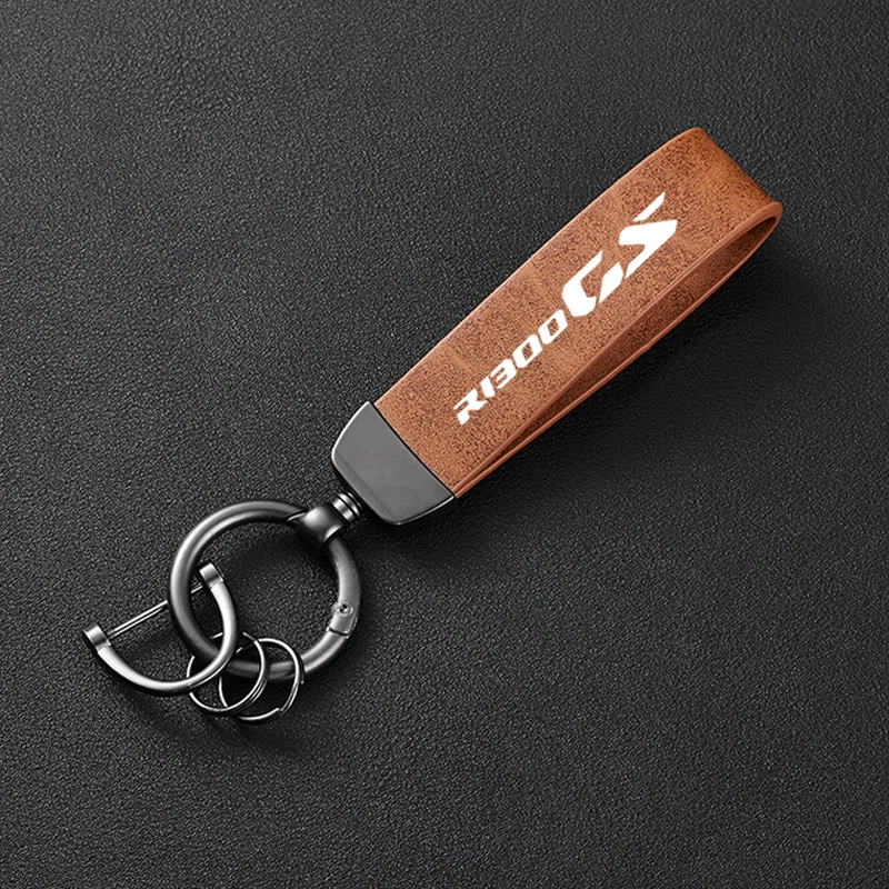 ل BMW R1300GS R1300 GS ADV 1300 GSA R 1300 GS مغامرة اكسسوارات عالية الجودة الجلود دراجة نارية حامل سلسلة مفاتيح كيرينغ