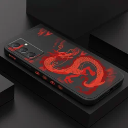 Red Cloud Dragon Phone Case For Samsung Galaxy A55 A35 A25 A15 A16 A06 A05 A05S A54 A34 A24 A14 A04 A04S A04E 4G 5G Cover