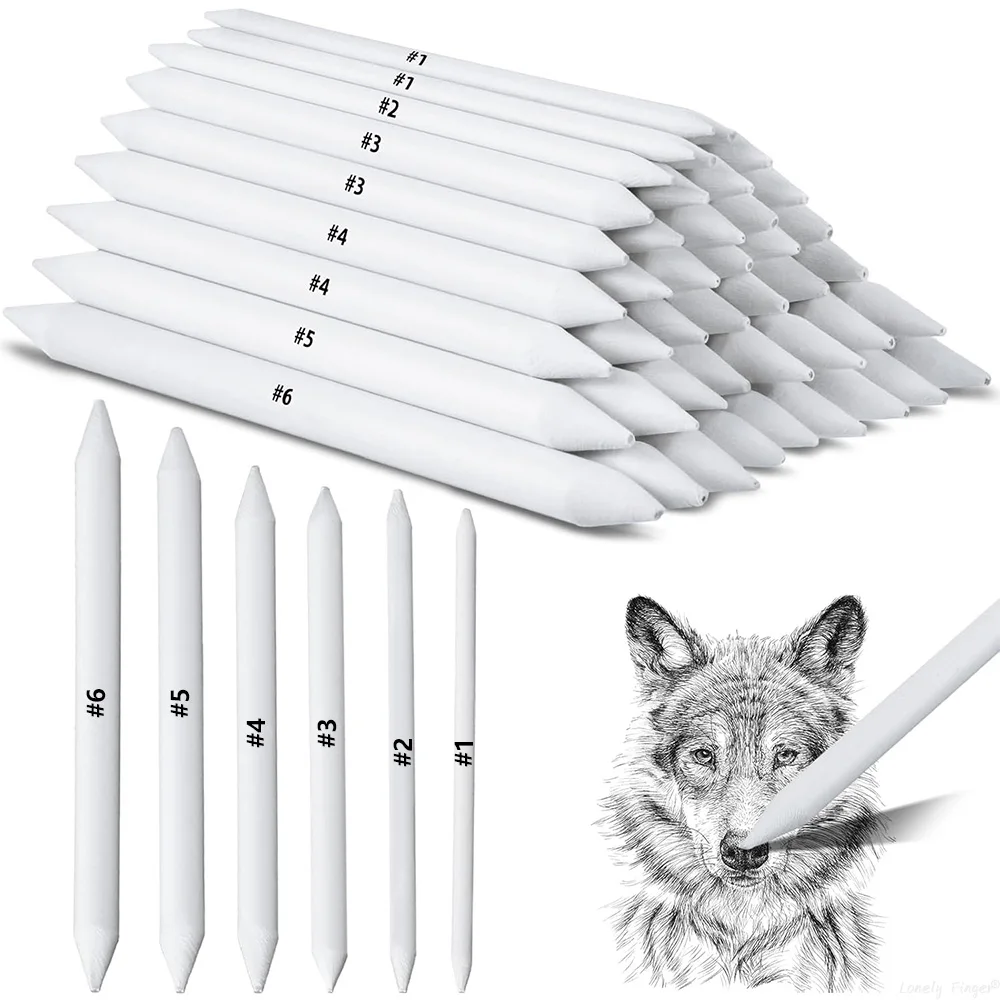 جذوع مزج فنية ورقية لتظليل الرسم، ومستلزمات الرسم وأدوات رسم الرصاص، لرسم رسم الفنان الطلابي #1