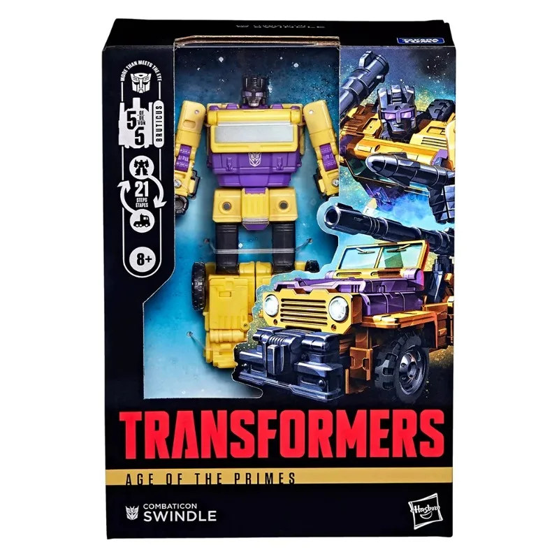 

Hasbro Transformers Age of the Primes Combaticon Swindle 16.5cm Voyager Class Action Figure - New Original Model Toy