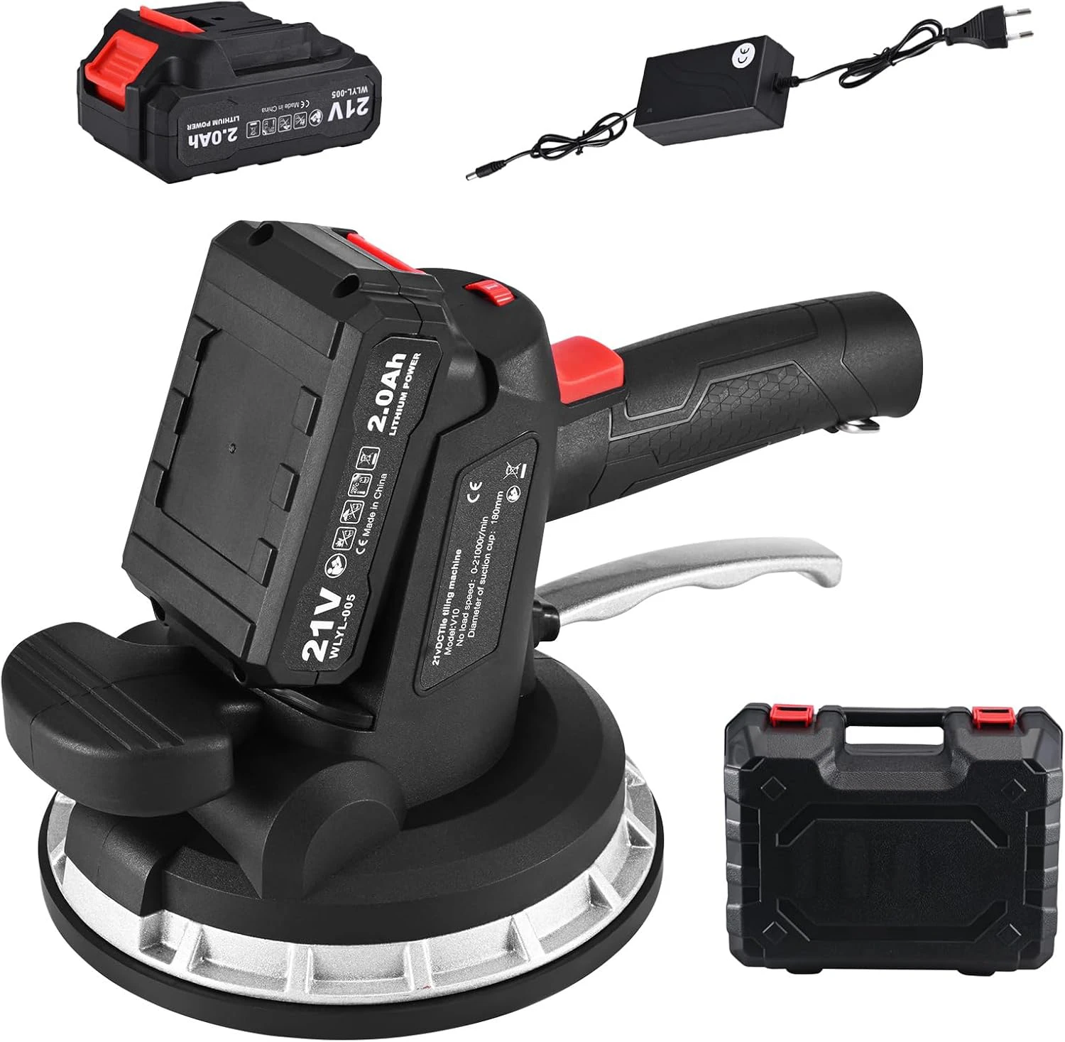 150KG Tile Tiling Machine 6 Gears Adjustable Electric Floor Tile holding Vibrating Tool Tile powing camera With Battery