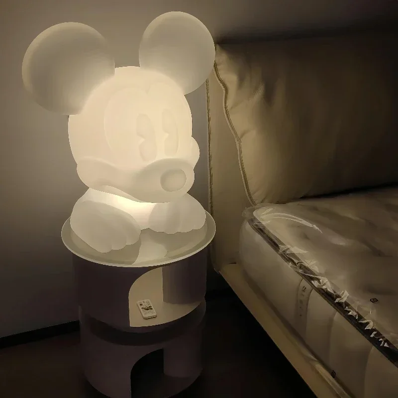 Disney Mickey Mouse Floor Lamp Adjustable Color Bedroom headboard Living Room Lighting Night Light Kids Birthday Christmas Gifts