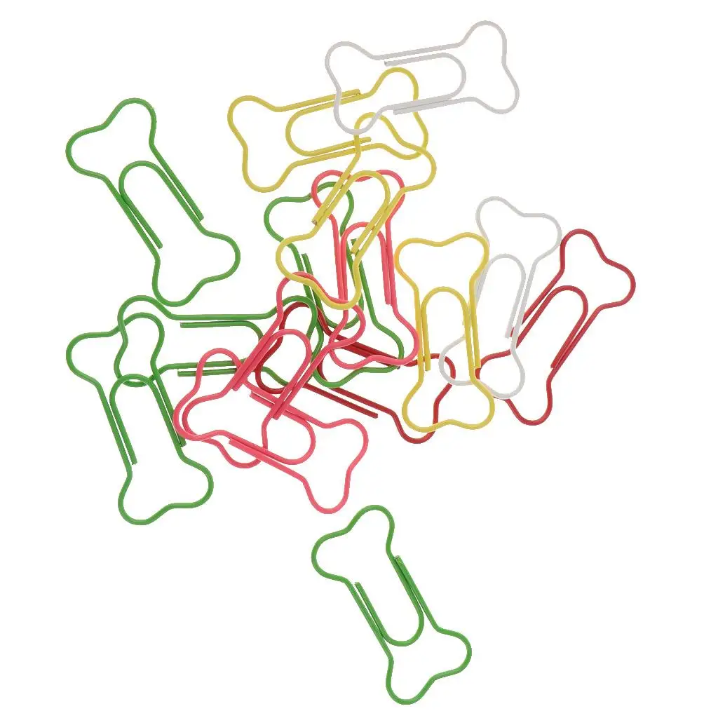 50 Stuk Diverse Kleur Metaalvormige Paperclips Albumclips Bestand Documenten Clips Bladwijzers Briefpapier Schoolbenodigdheden