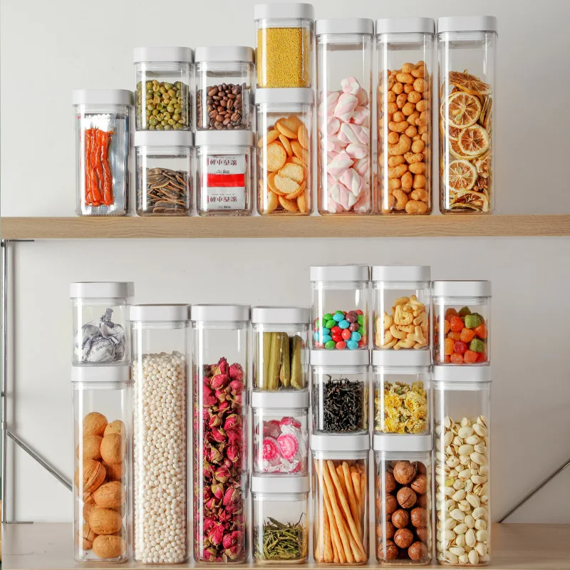 

Sealed Storage Container Kitchen Moisture-proof Box Household Snacks Storage Container Coffee Beans Preservation Jar Transparent