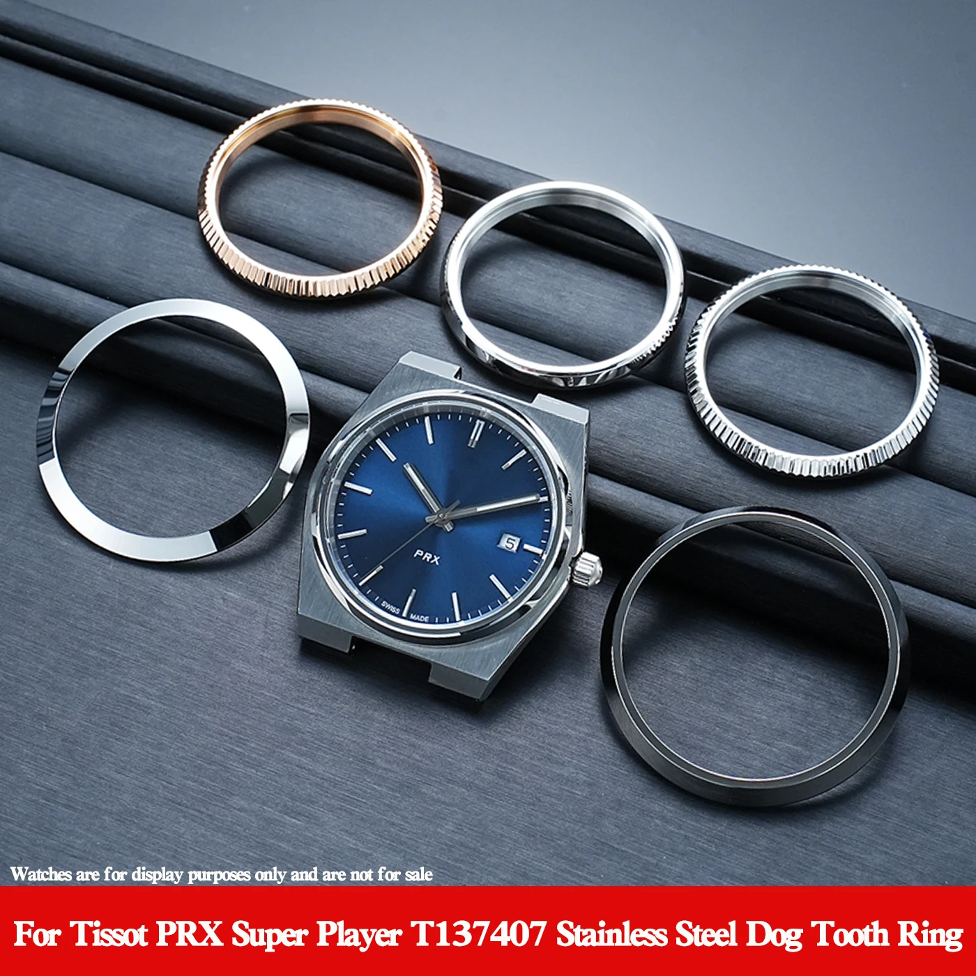 

Кольцо с зубчатым краем PRX T137407 Super Player для Tissot 1853 PRX T931407/T035627A/T055417A, модифицированное кольцо с зубчатым краем из нержавеющей стали