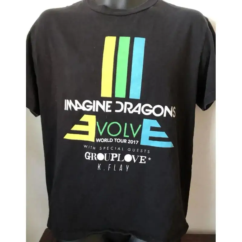 2017 Imagine Dragons Evolution K Flay Group World Tour Adult T Shirt
