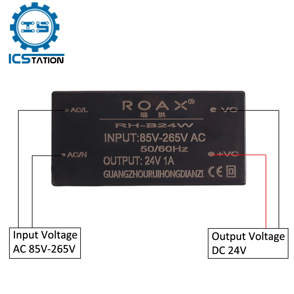 Isolated Step-Down Stabilizer Converter with Power Protection Switching Power Supply AC 220V to DC 12V 2A/24V 1A IC Chip 24W